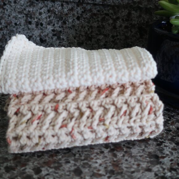 Multicolored Crochet Dish Drying Mats 100% Cotton Kitchen - Picture 2 of 12